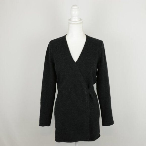 Patagonia Women's XS Gray Cotton Blend Wrap V-Neck Tunic Length Sweater - Picture 1 of 8